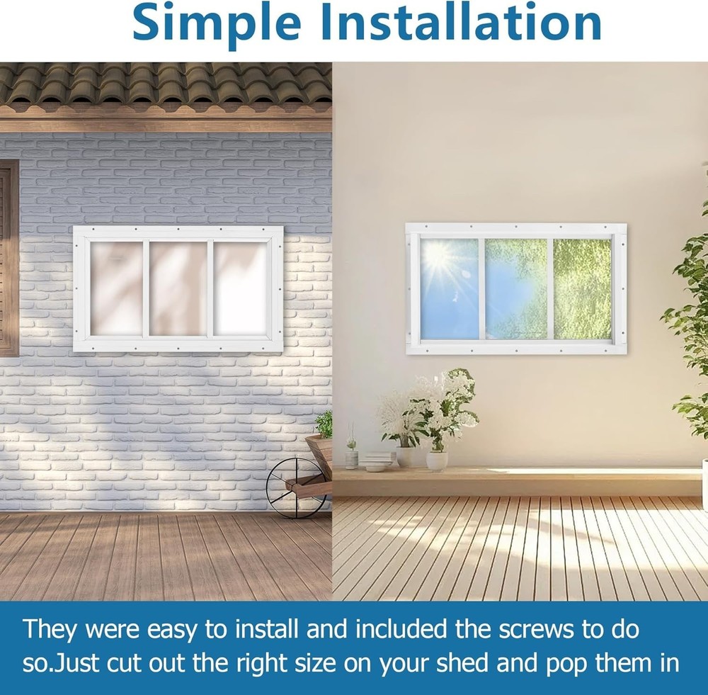 Flush Mount 10x18 Inch Shed Windows 2 Pack - Safe and Stylish Solution