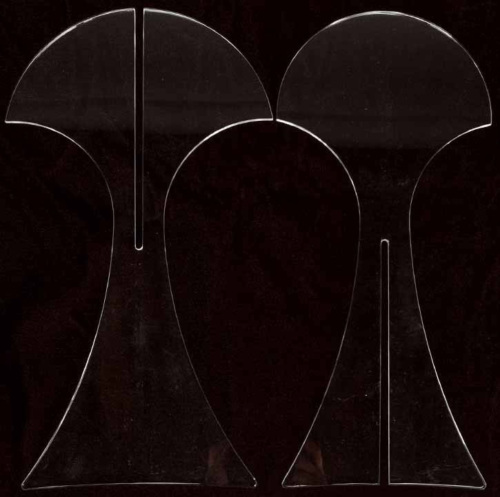 Clear Hat Stand Counter Display, Two Piece