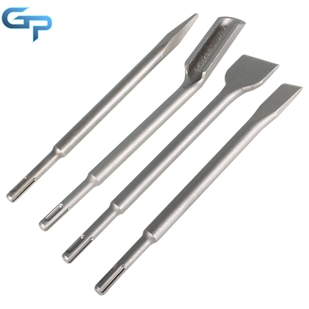 4 Pcs High Quality Flat Chisel Grooving Chisel Point Chisel SDS Plus Chisel Bits