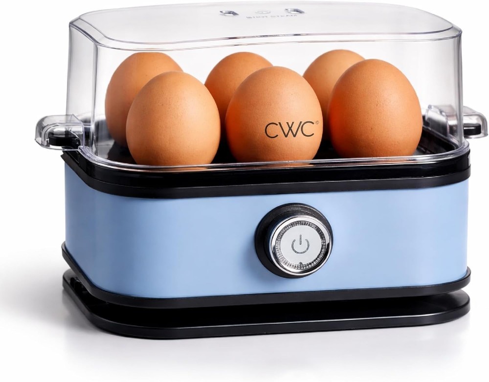 6-Egg Capacity Egg Cooker – For Soft Medium Or Hard-Boiled Eggs Rapid Cook Time
