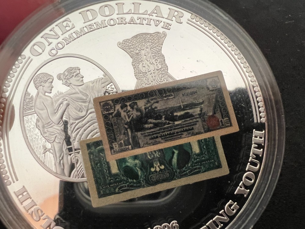 1896 $1 Silver Certificate Token - History Instructing Youth *READ*