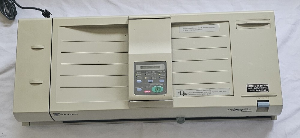 VARITRONICS PROIMAGEPLUS PLUS POSTER PRINTER FULLY FUNCTIONAL SEE PICTURES(USED)