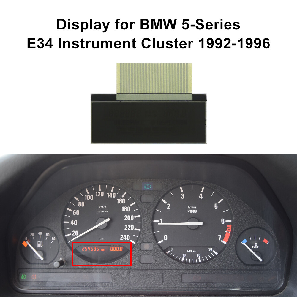 Display for BMW 5-Series E34 Instrument Cluster