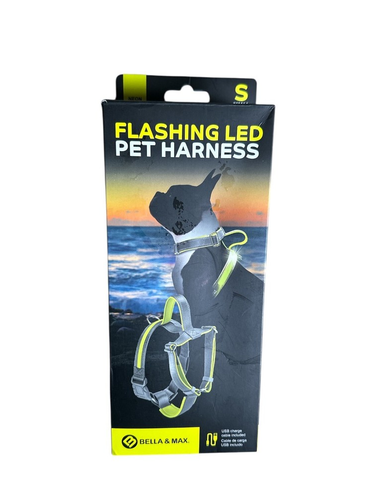 USB LED Lighting Rechargeable Dog Harness Neon Small