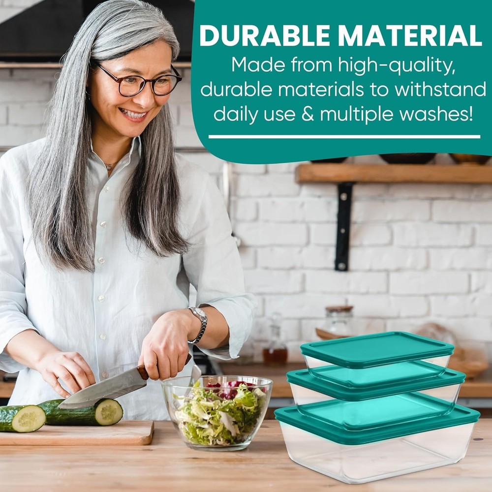 Replacement Rectangular Lids for Pyrex Glass Food Storage Containers 3 6 11 CUP