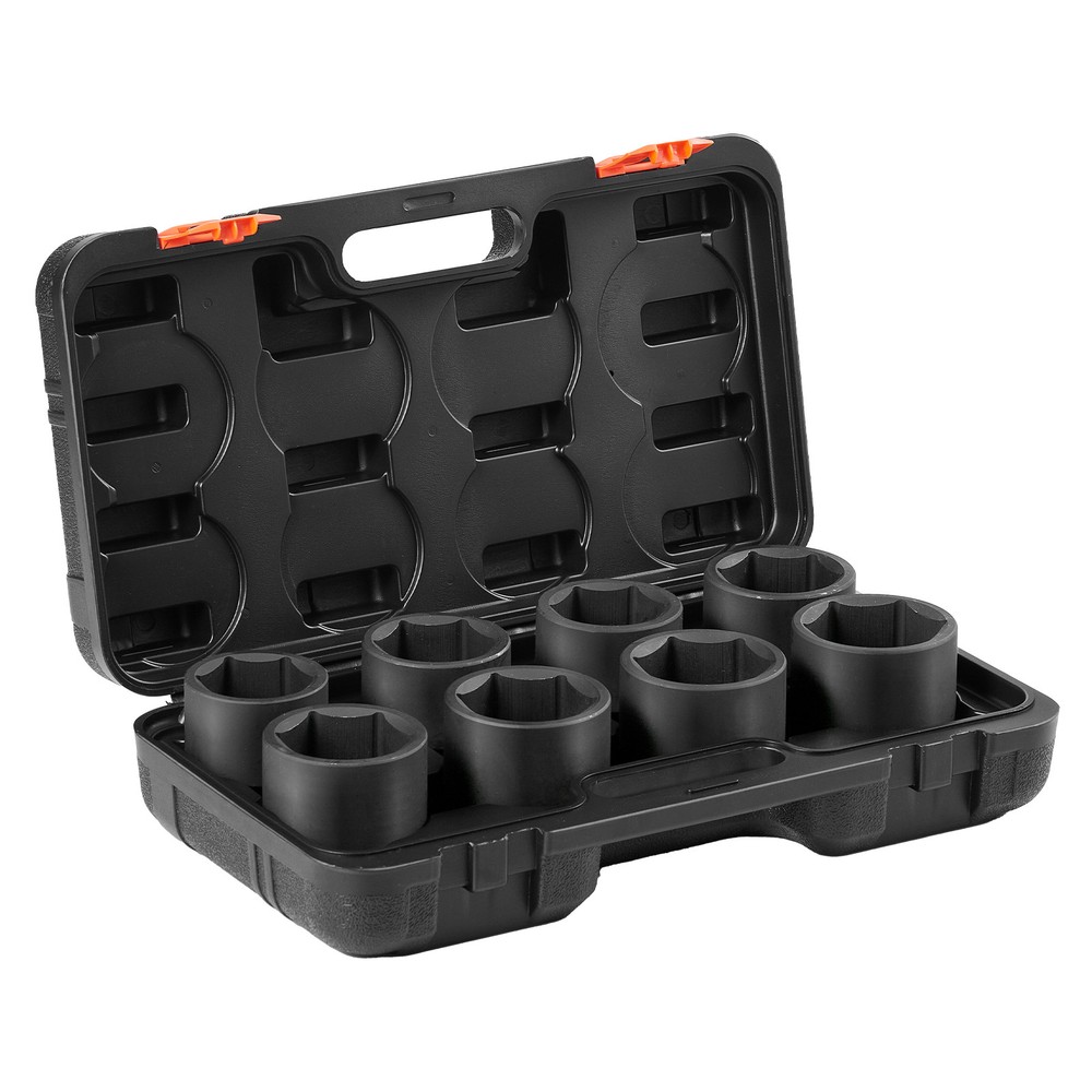 Axle Nut Impact Socket Set 3/4" Drive 6-Point 8PCS SAE Spindle Nut Socket