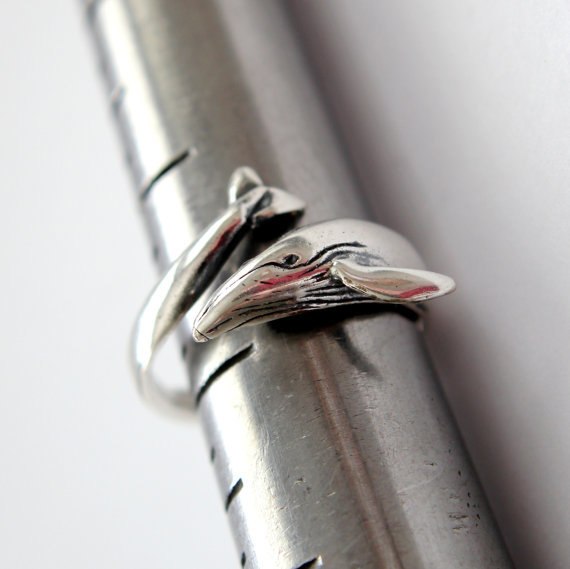 Humpback Whale Ring in Solid Sterling Silver 253