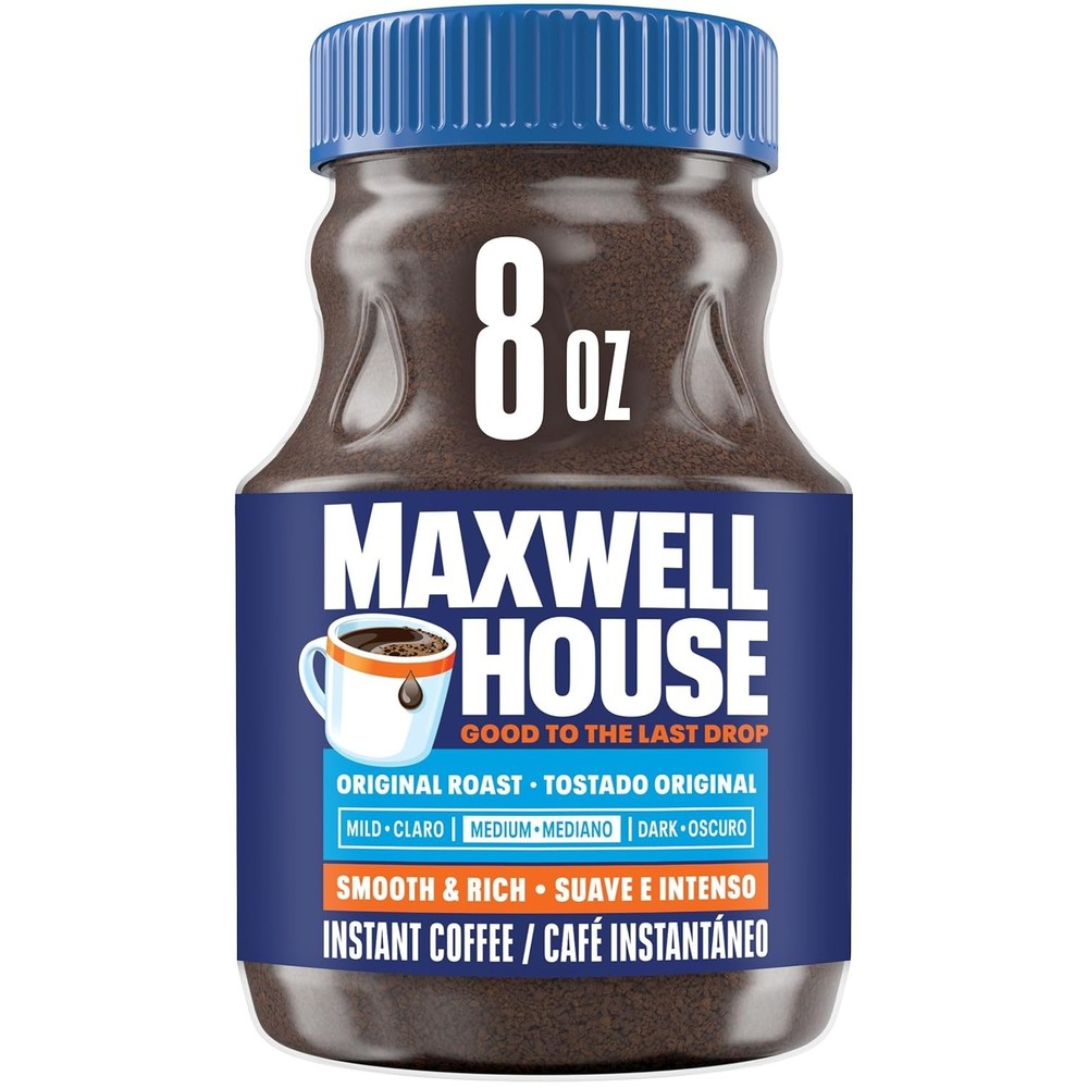 Roast Instant Coffee, 8oz Jar - Rich Medium Roast, Caffeinated Delight