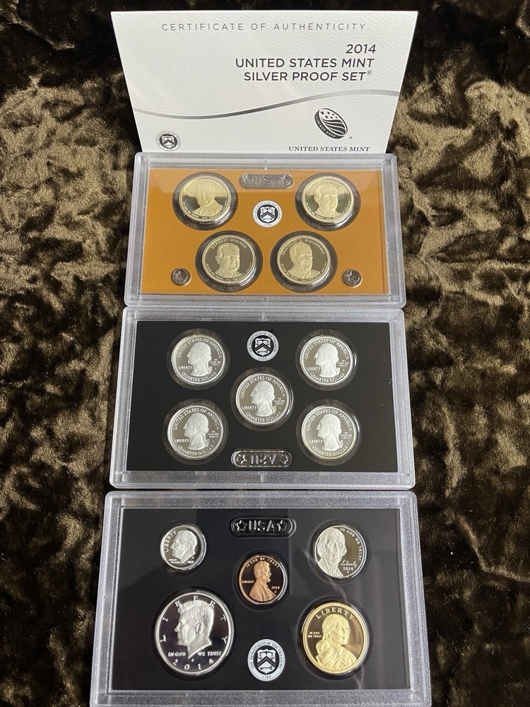 US MINT SILVER PROOF SETS-MIXED LOT OF 8 SETS
