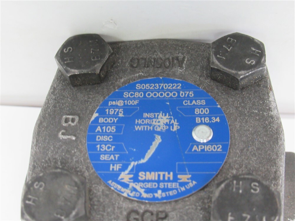 Smith SC80, 3/4" Piston Check Valve, Class 800