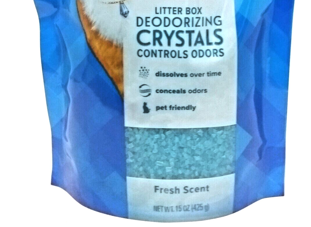 4 PACK Litter Box Deodorizing Crystals Scent Fresh Step 15oz (60 oz Total) Cat
