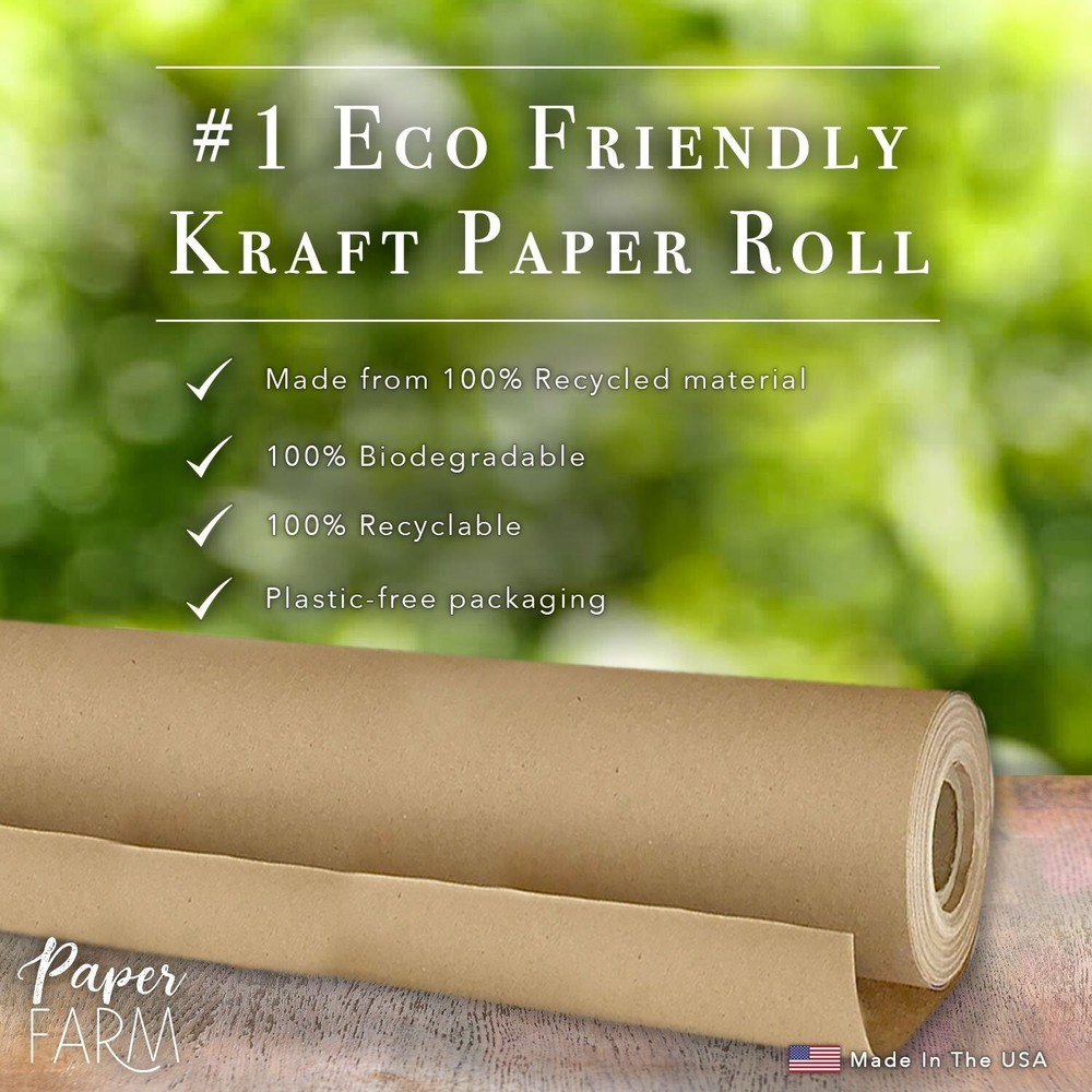 Eco Kraft Wrapping Paper Roll (Jumbo Roll) | Biodegradable Recycled Material ...