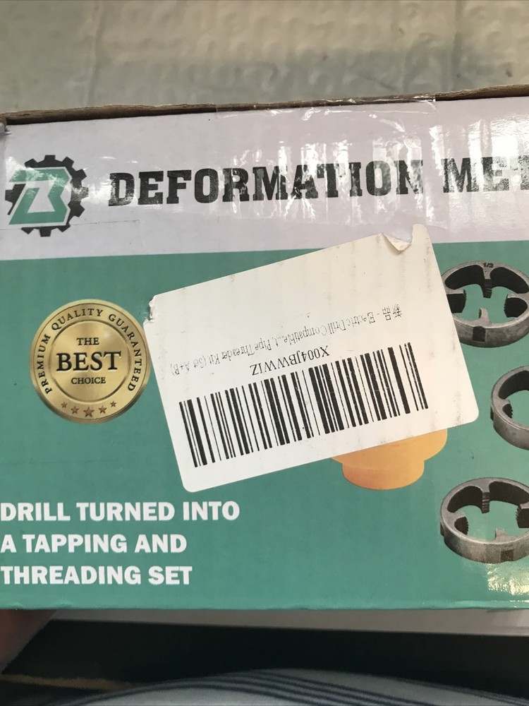 Easily Accessible Electric Drill Attachment Complete Pipe Threader Kit