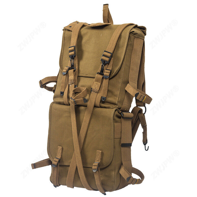 USMC M1941 Tactical Split Pack System Men Canvas Backpack Haversack Knapsack Set