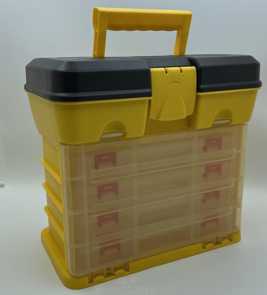 Plastic Tool Storage Organizer Box 4 Drawer Utility Craft Case Handle Portable