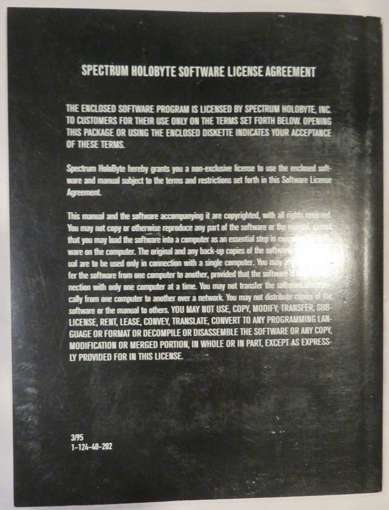Star Trek The Next Generation "A Final Unity" Reference Manual Spectrum HoloByte