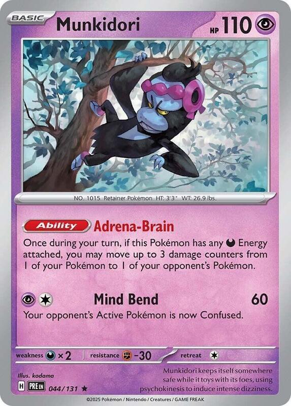 Pokemon S&V Prismatic Evolutions Card #044 Munkidori