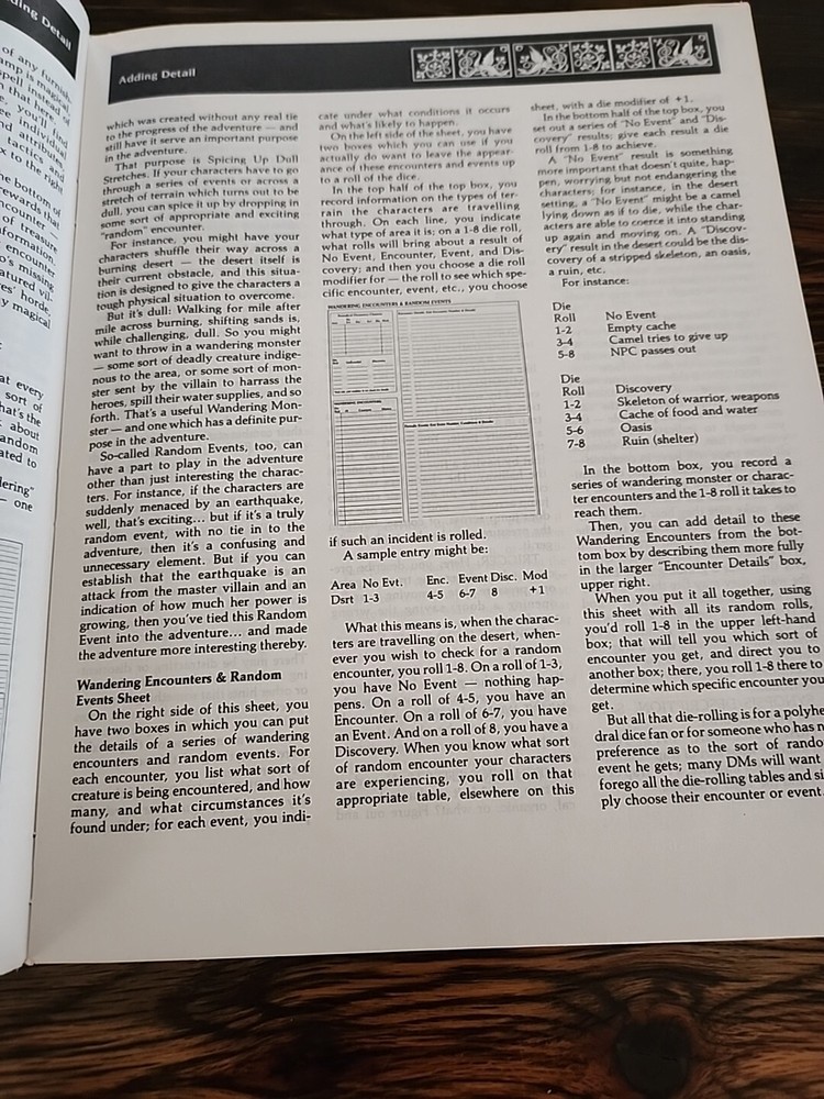 Advanced Dungeons & Dragons Book 1 Adventure Design 1988 TSR