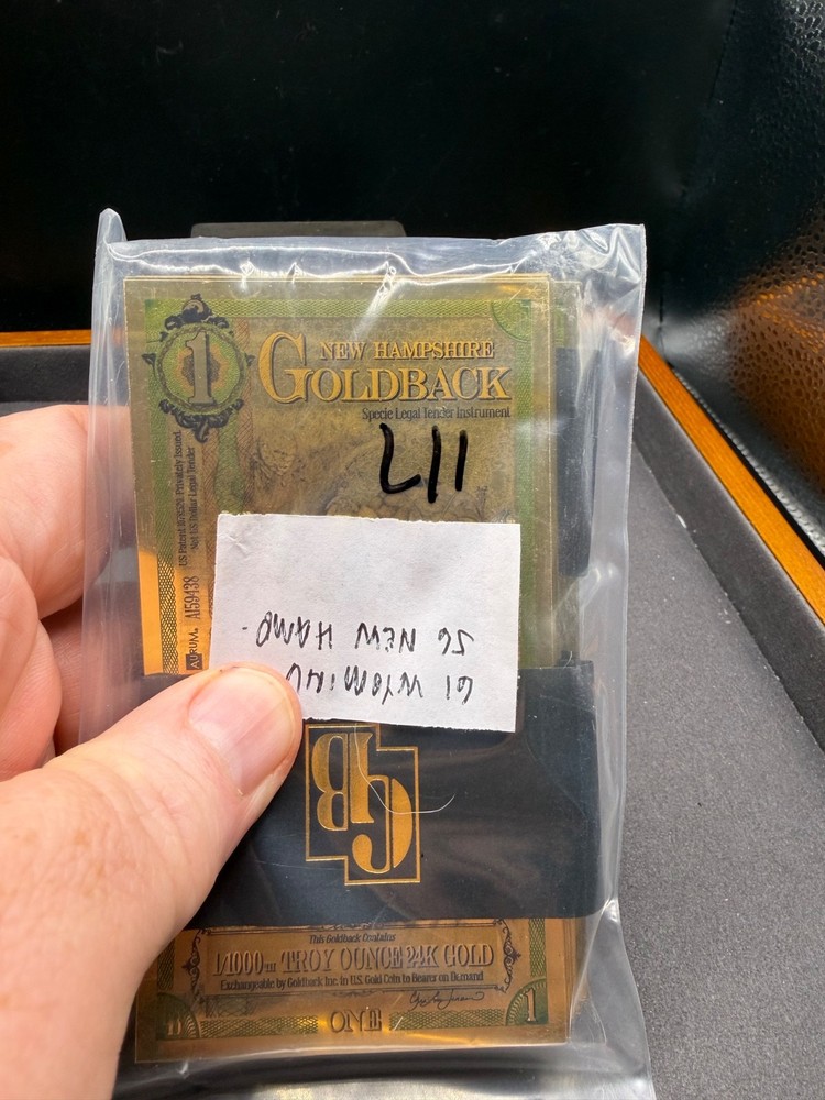 TWO - New Hampshire 1 Goldback Notes
