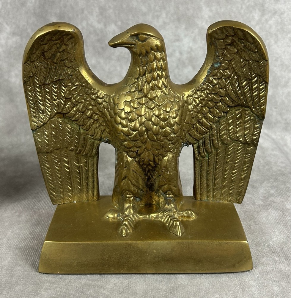Vintage Brass Eagle Bookends 1960s
