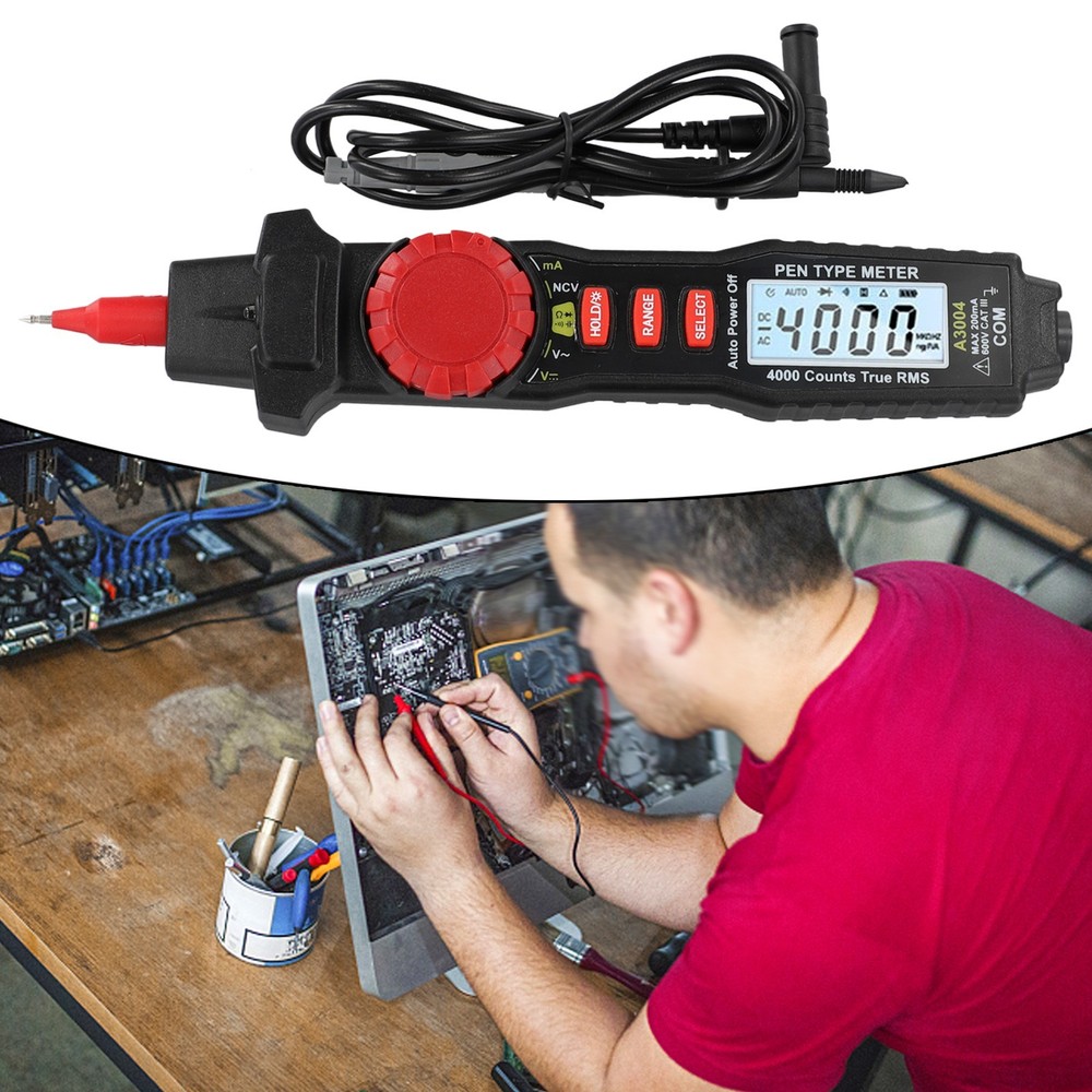Reliable AC/DC Voltage Test A3004 Digital Multimeter Pen 4000pcs