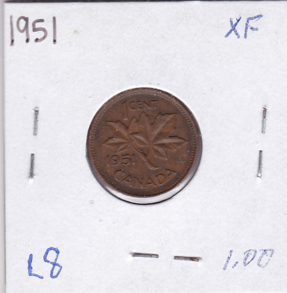 1951 Canada One Cent L8