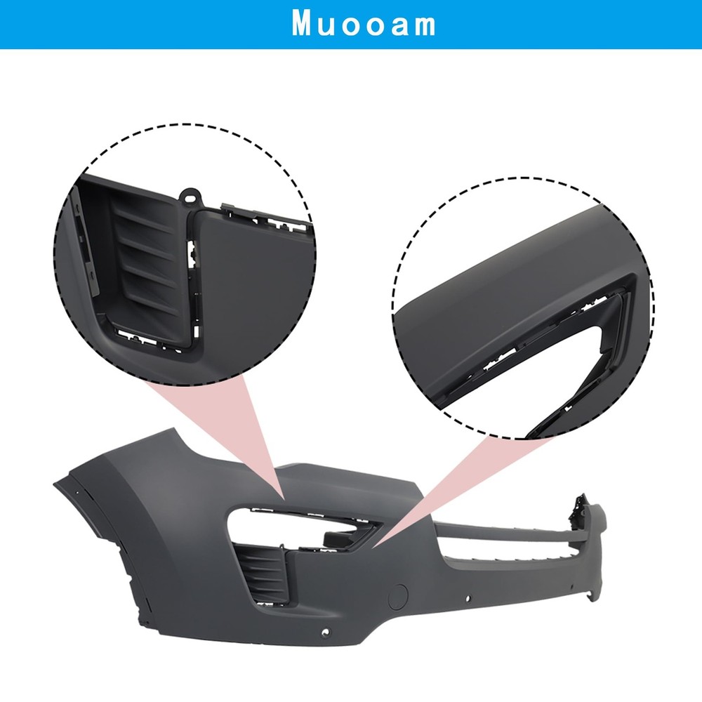 Front Bumper Cover Black Plastic with 4 Sensor Hole Explorer 2018-2019