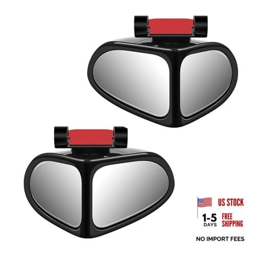 2PCS Car Blind Spot Mirrors, Double-Sided 360° Adjustable Rotating Rear View