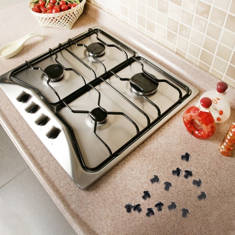 48Pcs Grate Feet Rubber Replacement for Gas Range Burner