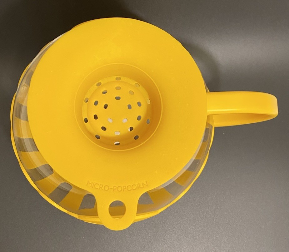 Ecolution Micro-Pop 3 Quart Microwave Popcorn Popper-Yellow W/Instructions NWOB