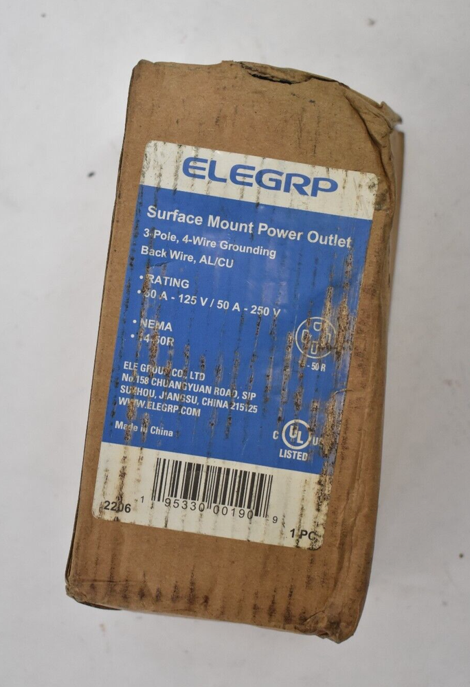 Elegrp Surface Mount Power Outlet 3 Pole 4 Wire Grounding Tool Surface Mount