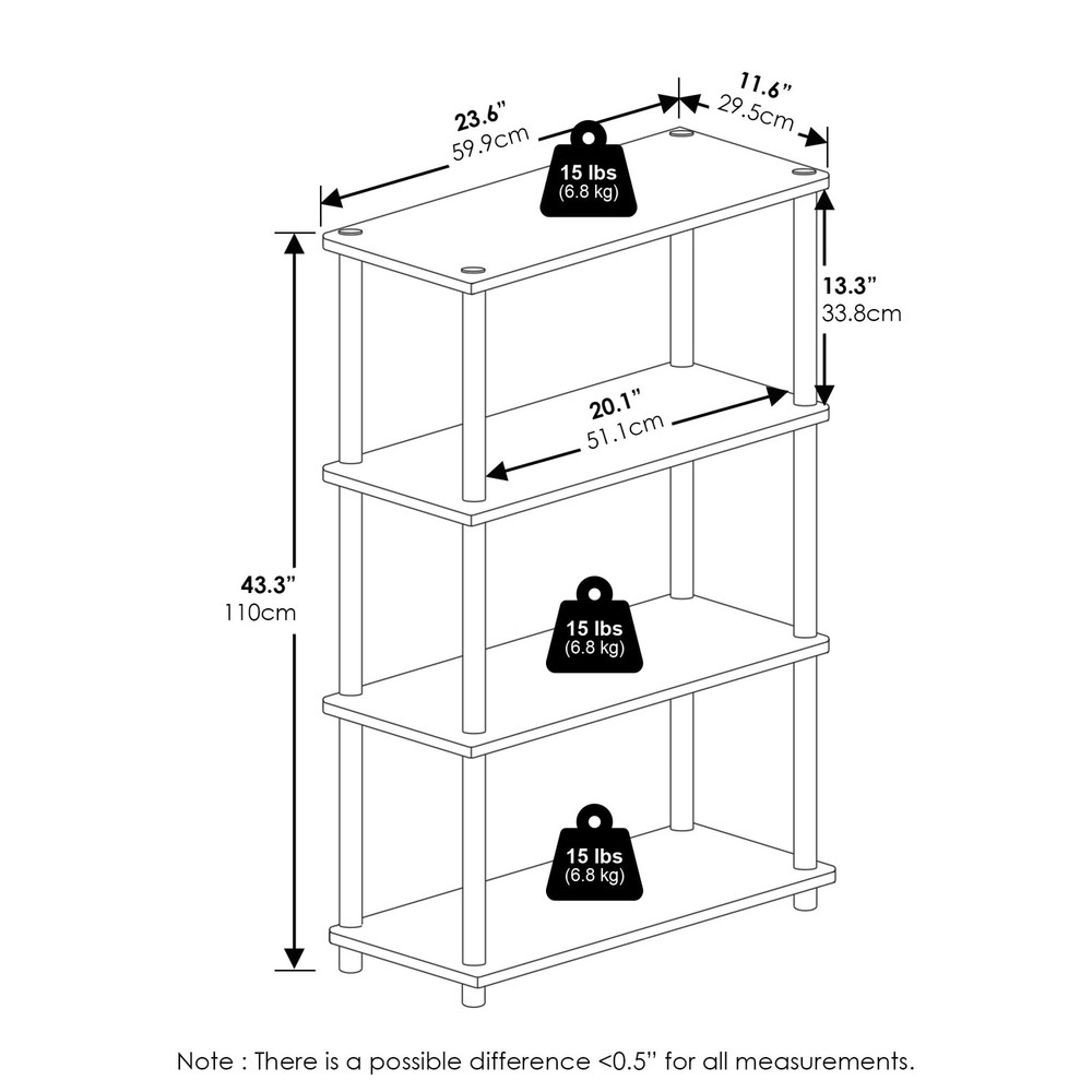 4-Tier Shelf Display Rack Storage Multipurpose