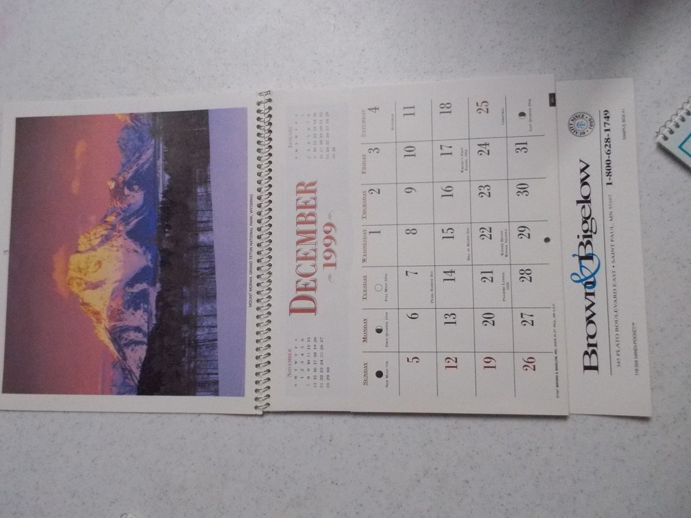 4 Vintage 1999 Calendars