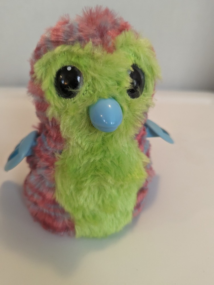 Hatchimals Fabula Forest Pink & Green Owl Spinmaster Interactive Bird Toy *works