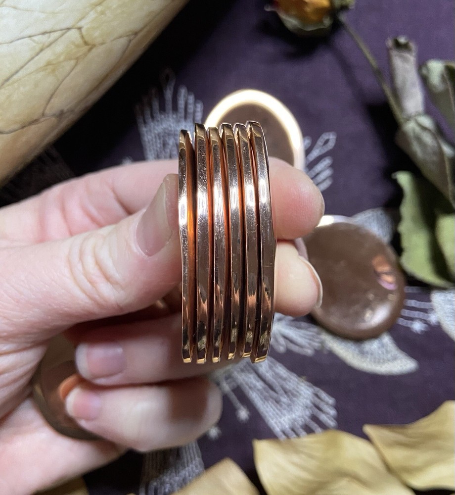 Real Copper Worry Stone, Natural Metal, Metaphysical