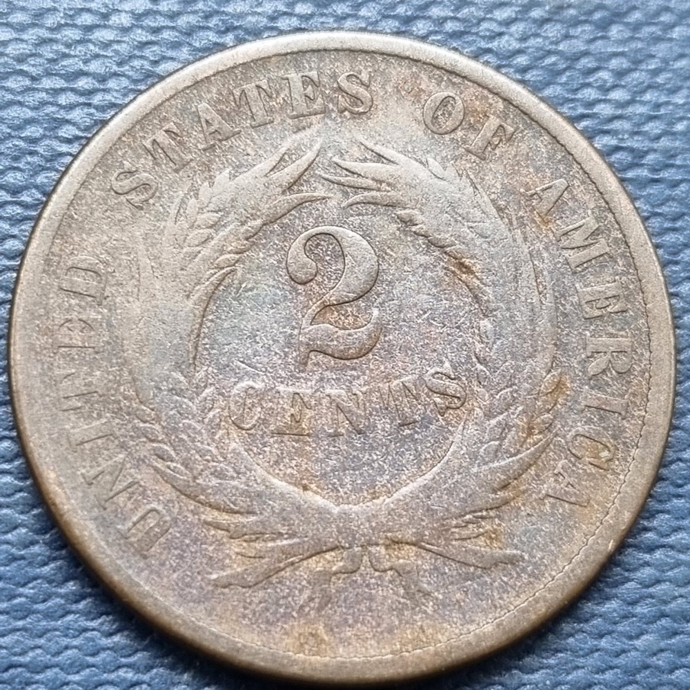 1868 Two Cent Piece 2c Type Coin Better Grade #97008