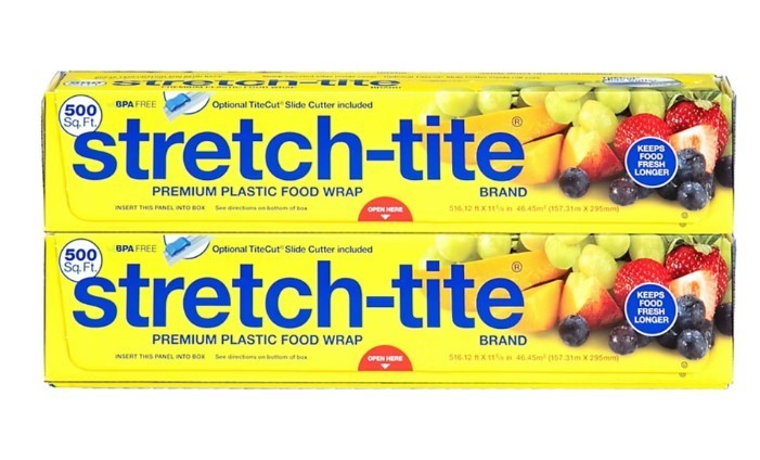 Stretch-Tite Plastic Food Wrap, 2 pk./500 sq. ft.