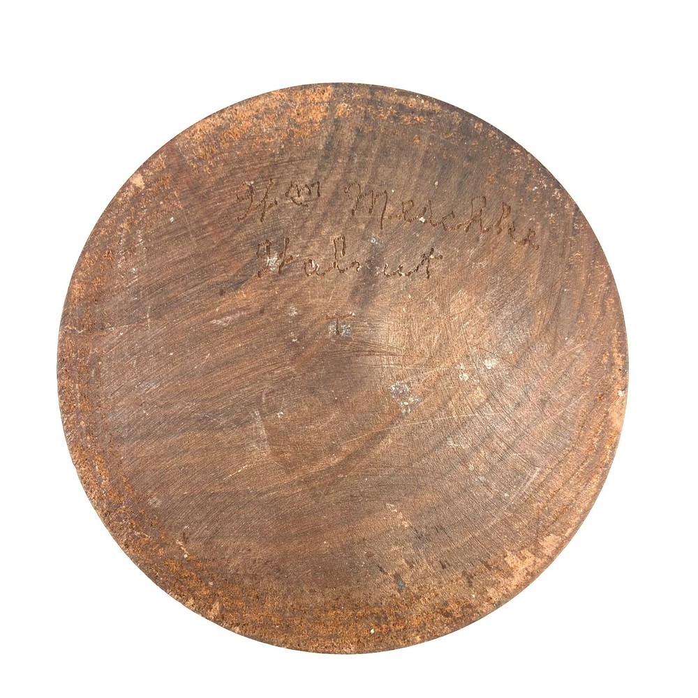 Handmade Turned Walnut Wood Vase Signed
