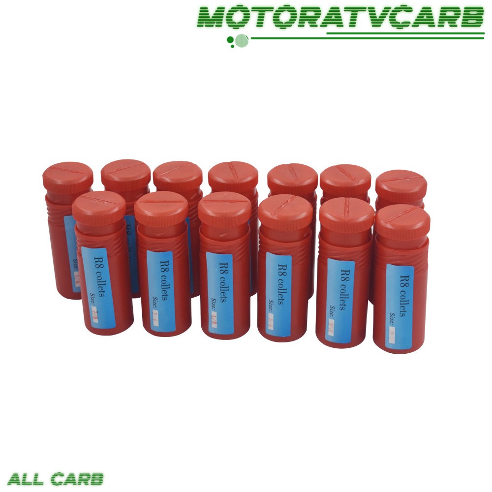 ALL-CARB Precision R8 Collet Set 13pc Mill Collets Set Collets for Mill Machine