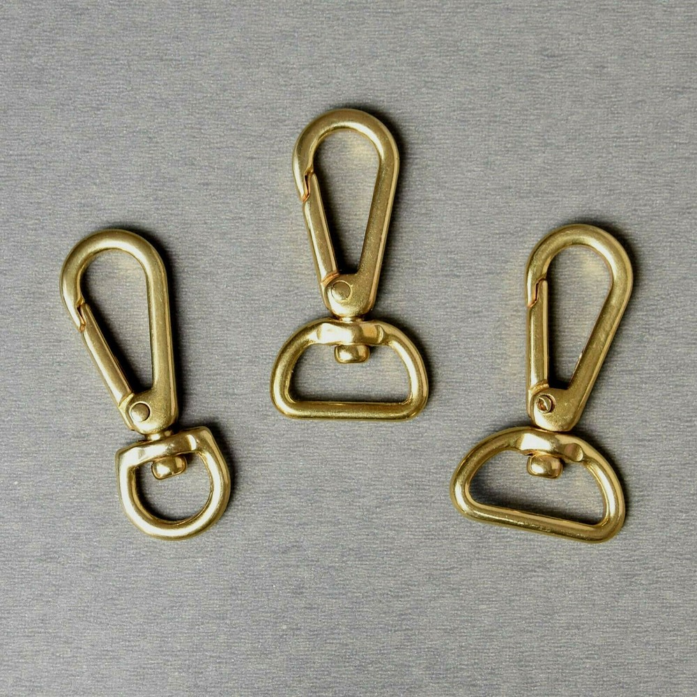Solid Brass Clasps Lobster Swivel Eye Snap Trigger Clips Hook Stap Snap