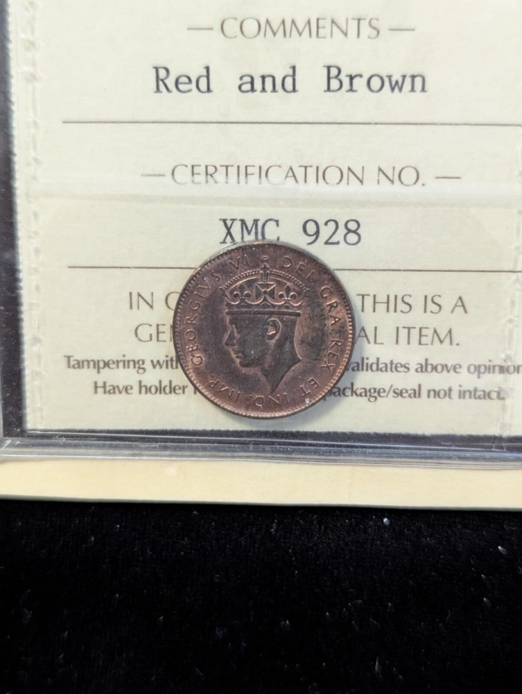 1941c, ICCS Graded, Newfoundland Small One Cent, **MS-63** XMC 928