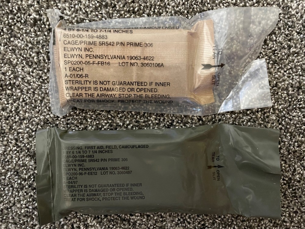 US military first aid dressing