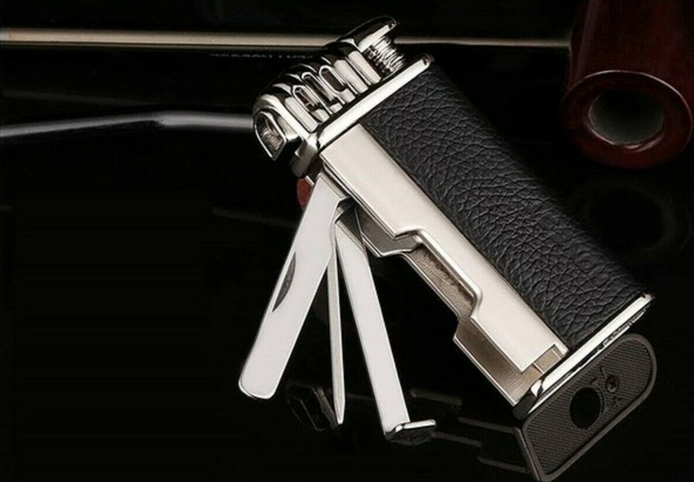 Tobacco Lighter Honest Retro Multi-function Butane Gas W/ Tools, Gift Box