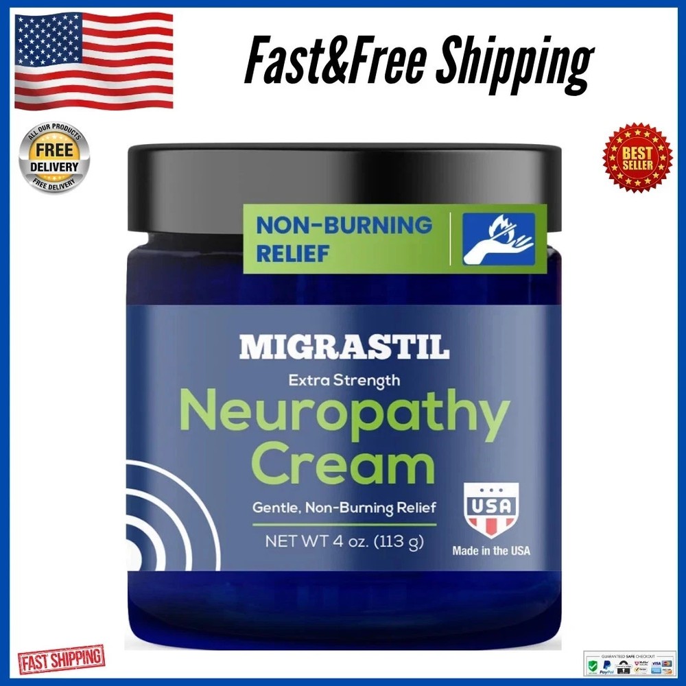 Basic Vigor Migrastil Neuropathy Relief Cream Extra Strength for Feet Legs an