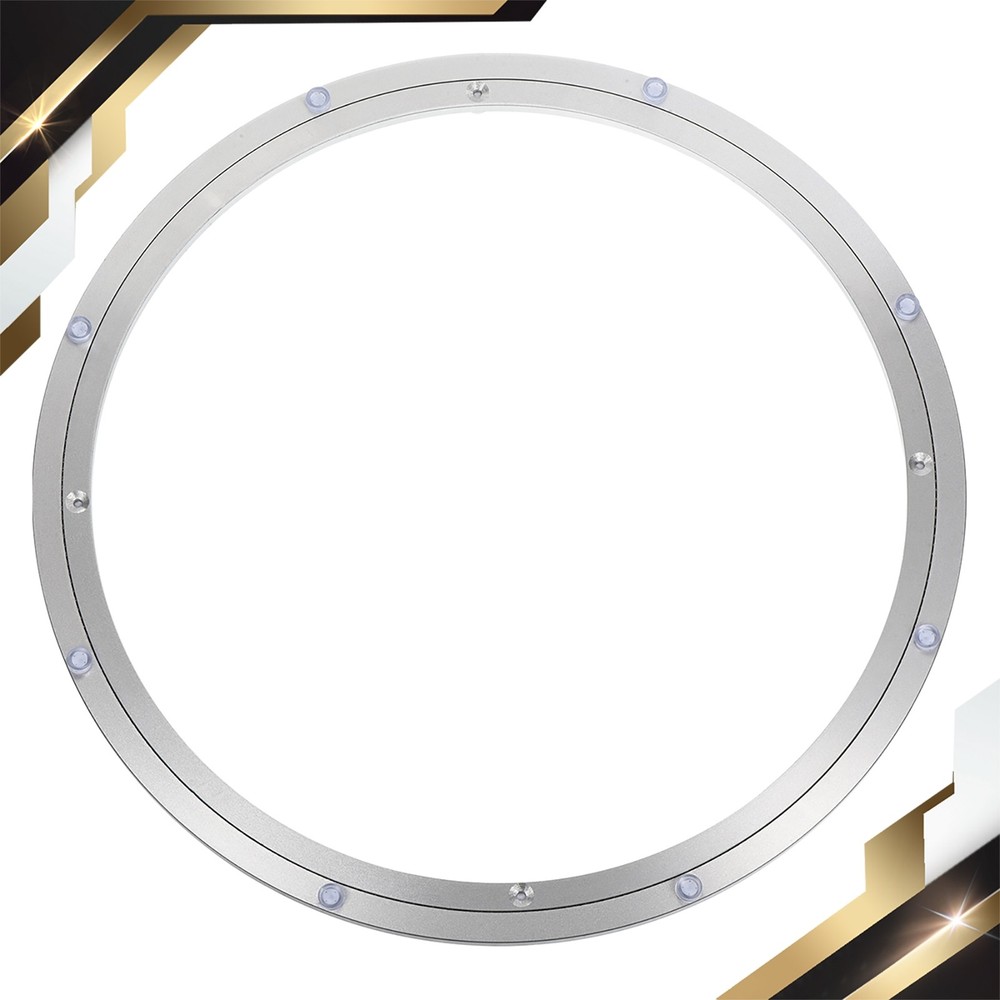 20" Aluminum Lazy Susan Hardware Rotating Turntable Bearing Swivel Plate Silver