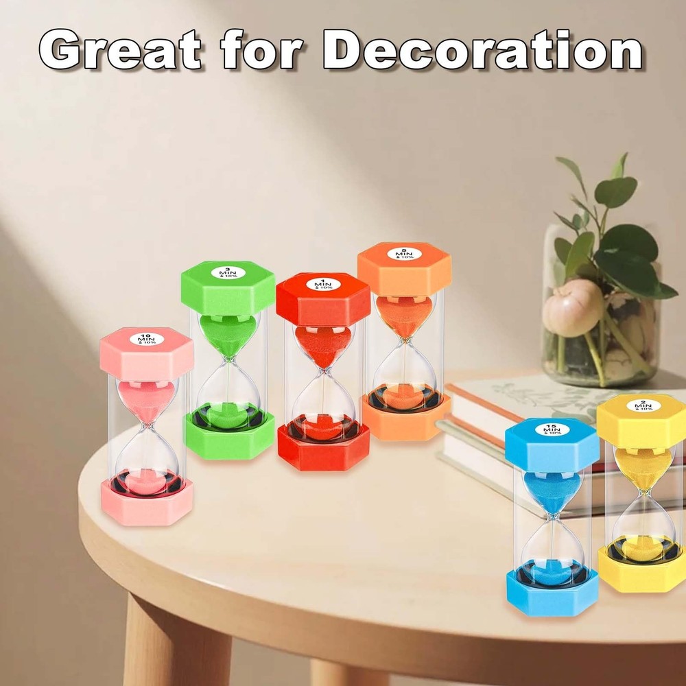 Hourglass 45 Minute Sand Timer, Plastic Sand Clock 45 Min, Unbreakable Colorf...