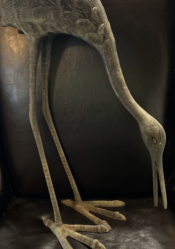 Oversized Brass Egret