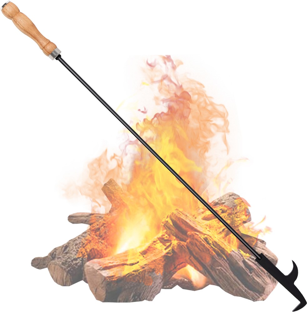 Heavy Duty 32" Fire Pit Poker Stick w/Barb for Campfire Fireplace Fire Pit Tools