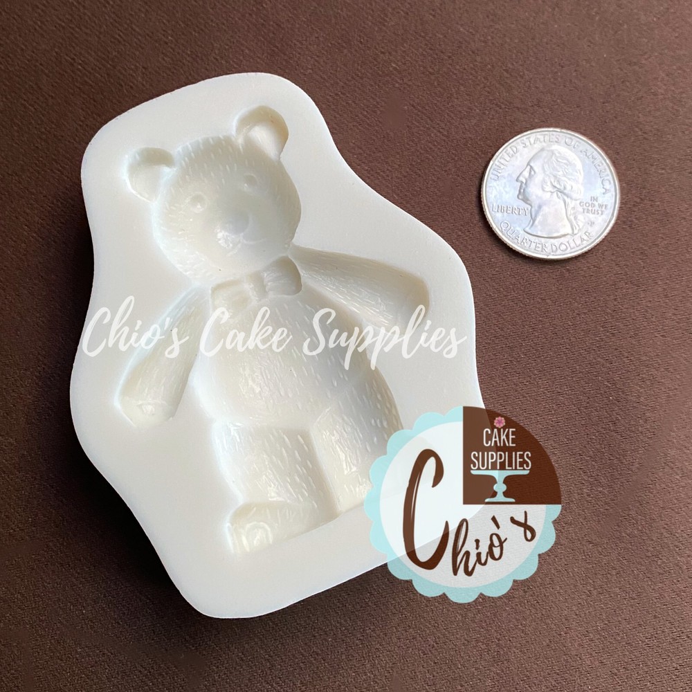 Teddy Bear Silicone Mold 2" H