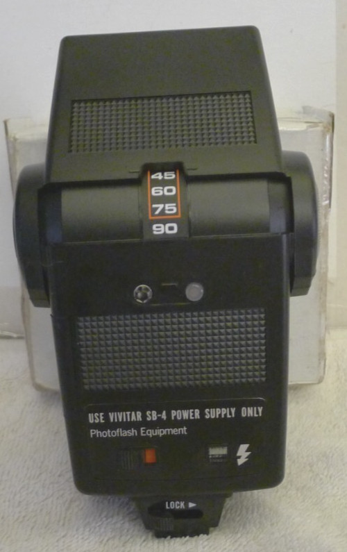 Vivitar 283 Auto Thyristor Electronic Shoe Mount Directional Flash - TESTED B